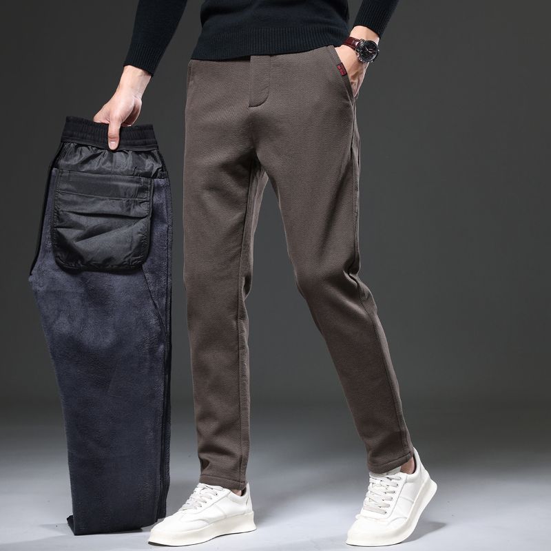 Men'S Fashion Jeans And Boots - 2026 Warme Fleece Broek Winter Heren