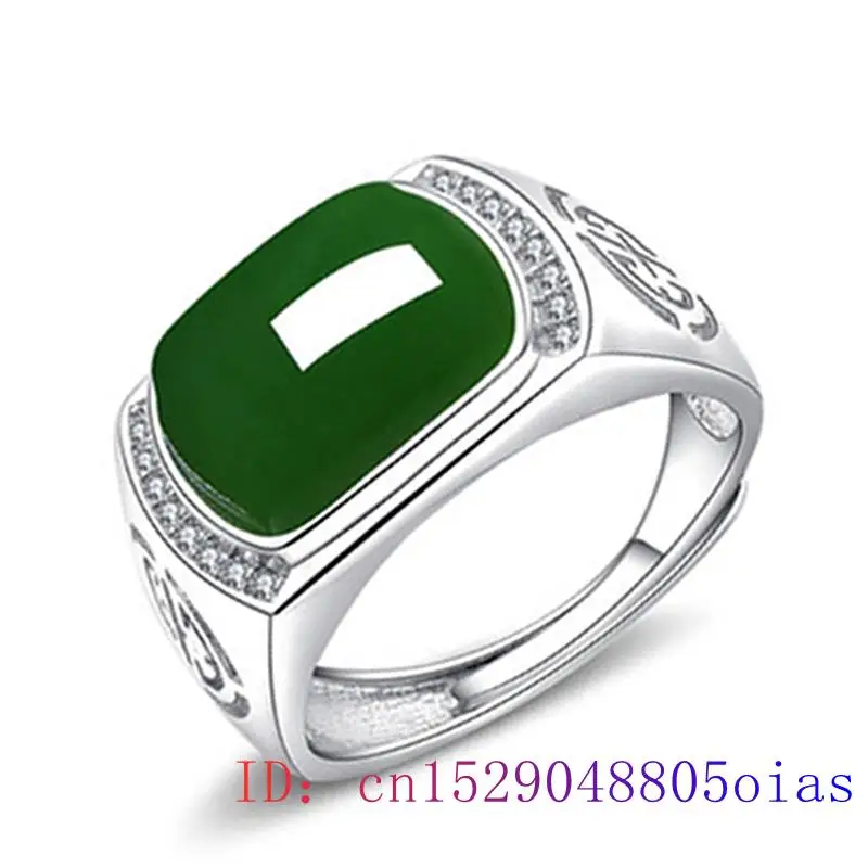 Men'S Fashion Jewelry - Groene Jade Ring Geschenken Mode Mannen