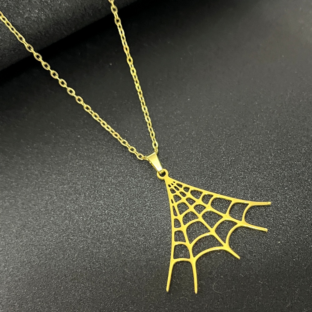 Men'S Fashion Today - Rvs Ketting Spinnenweb Hanger Choker voor