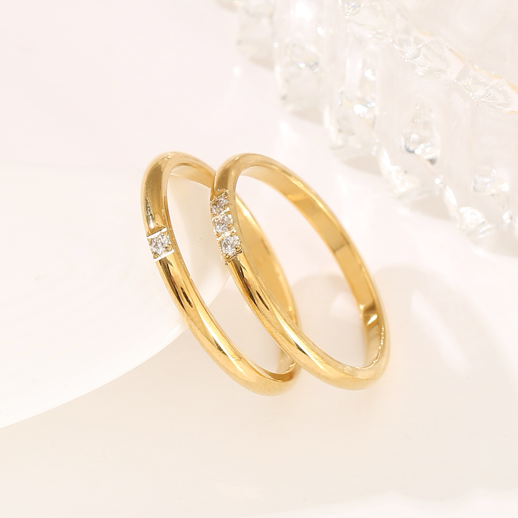 Men'S Fashion Today - Rvs Koninklijke Witte Zirkoon Ringen Voor