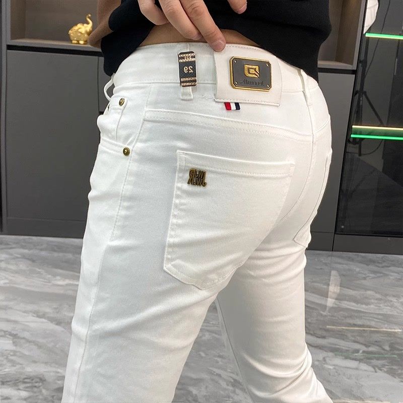 Men'S Fashion Jeans And Boots - Witte Jeans Heren Europese Goederen 2025,