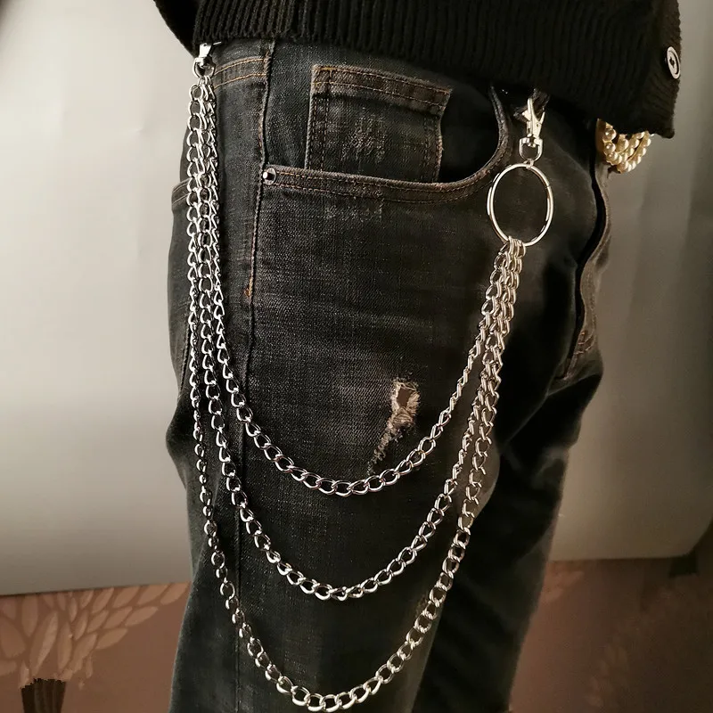 Men'S Fashion Old Money - Laag metalen riemketting Punk Hook Metal