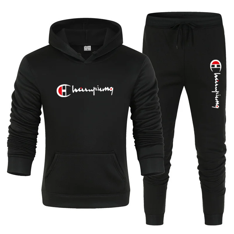 Jogger Sweatpants Men - 2026 Heren Trainingspak Hoodie+Sweatpants 2-delige Set