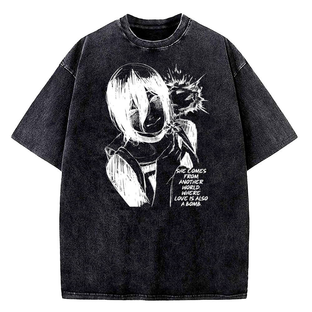 Men'S Fashion University - Reze Vintage Gewassen katoenen tiener Universiteit