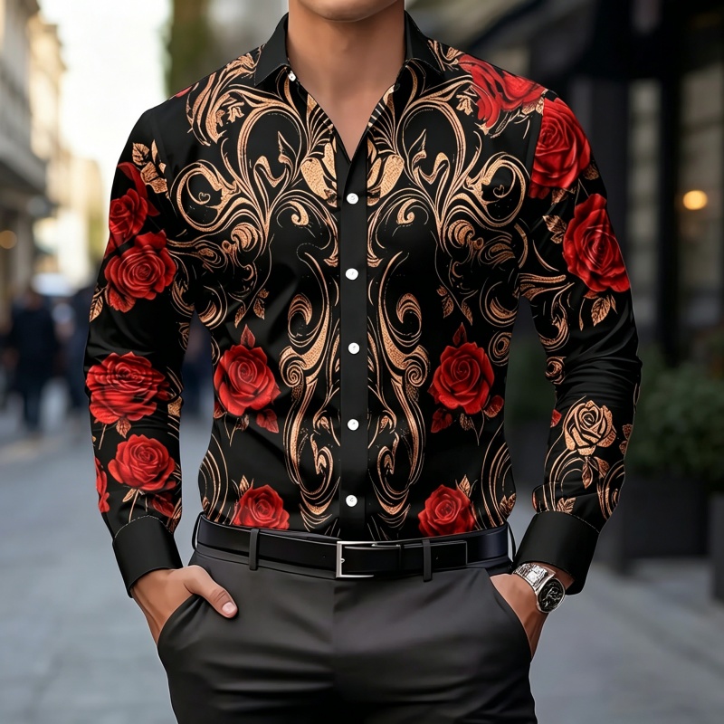 Fashion Mens Shirt - 2026 nieuwe heren overhemdmode, geprint overhemd,