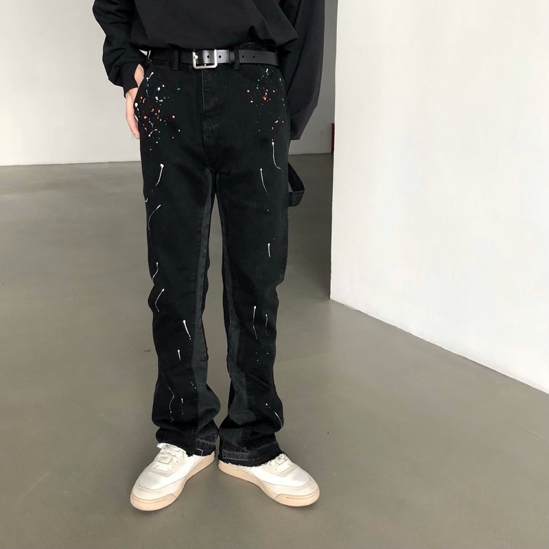 Men'S Fashion Jeans And Boots - 2025 Nieuwe Graffiti Splash Inkt Vernietiging