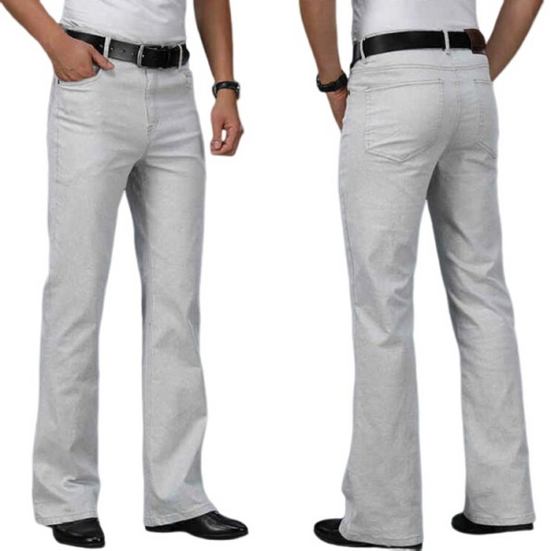 Men'S Fashion Jeans And Boots - Heren beige losse jeans mode denim
