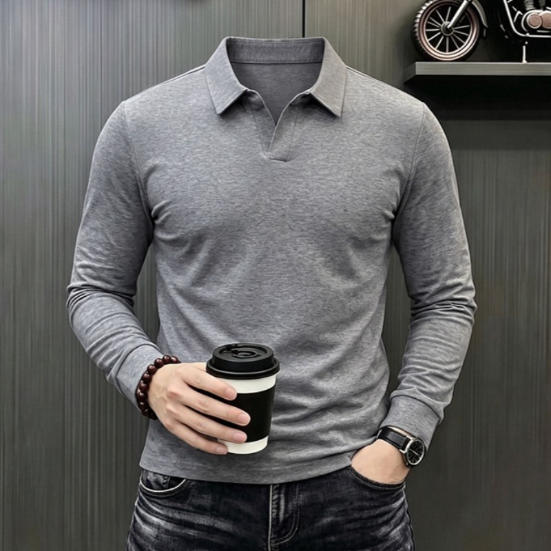 Men'S Fashion Polo Shirt - Heren Business Casual T-shirt met lange