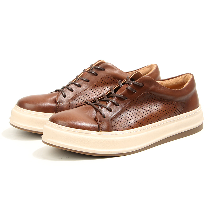 Mens Fashion Zapatos - Gewassen paardenleren schoenen voor heren Veterschoenen