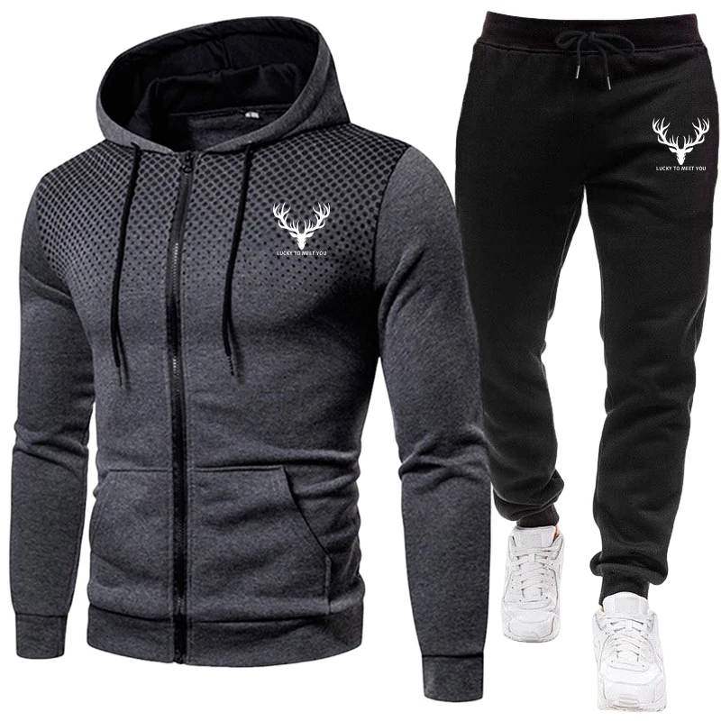 Jogger Sweatpants Men - 2026 Nieuwe Aanwinst Heren Set Rits