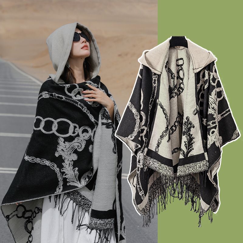 Mens Fashion Poncho - 2026 Vrouwen Jas Cape Jas Mannen