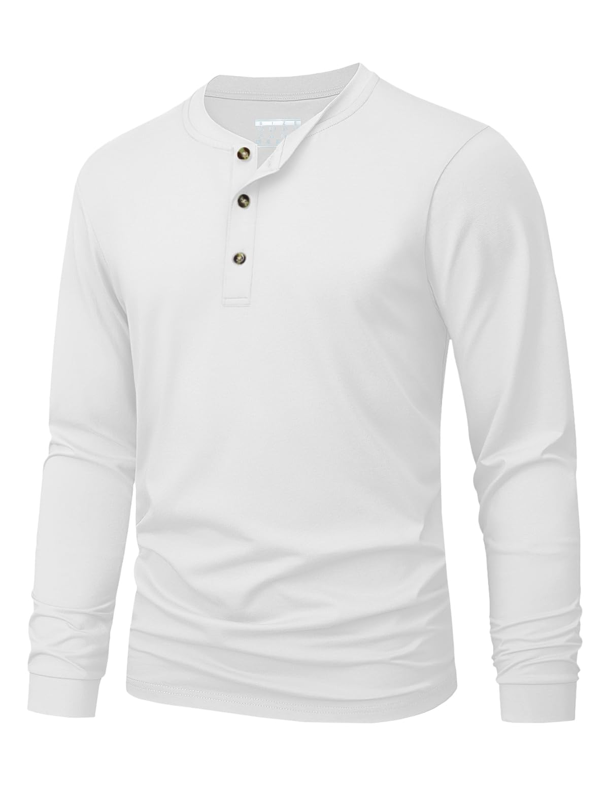 Fashion Mens Shirt - Henley-T-shirt voor heren Eenvoudige effen kleurprint