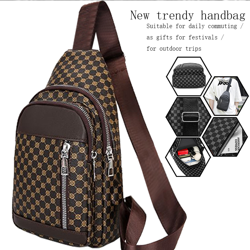 Men'S Fashion Bag - Functionele borsttas in neutrale stijl voor