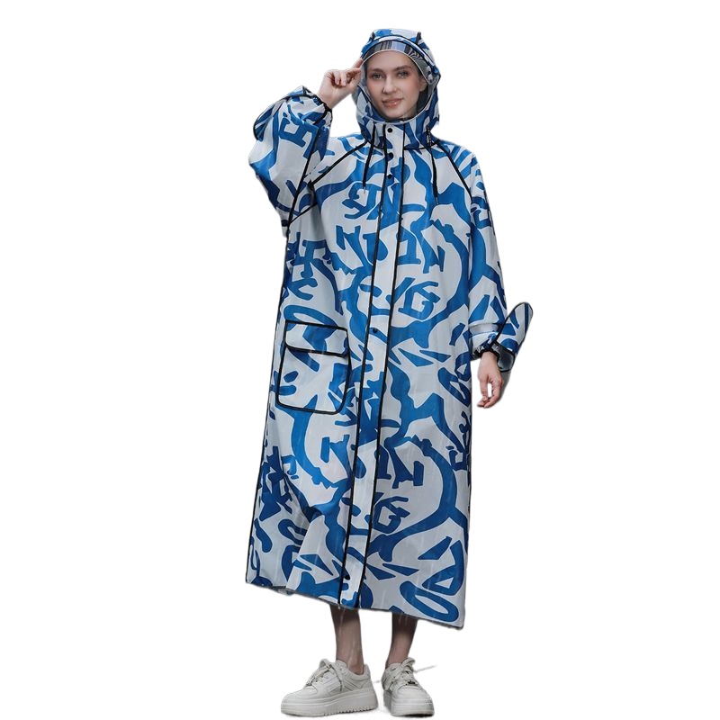 Mens Fashion Poncho - Lange camouflage regenjas voor volwassenen, heavy