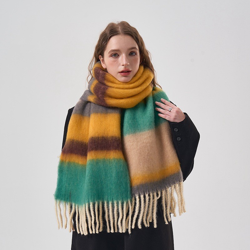 Nieuwe Winter Regenboog Plaid  - Mens Fashion Poncho recensie en prijs