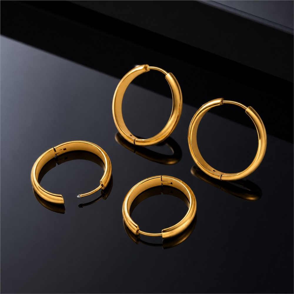 4 stuks roestvrijstalen ronde  - Men'S Fashion Jewelry recensie en prijs