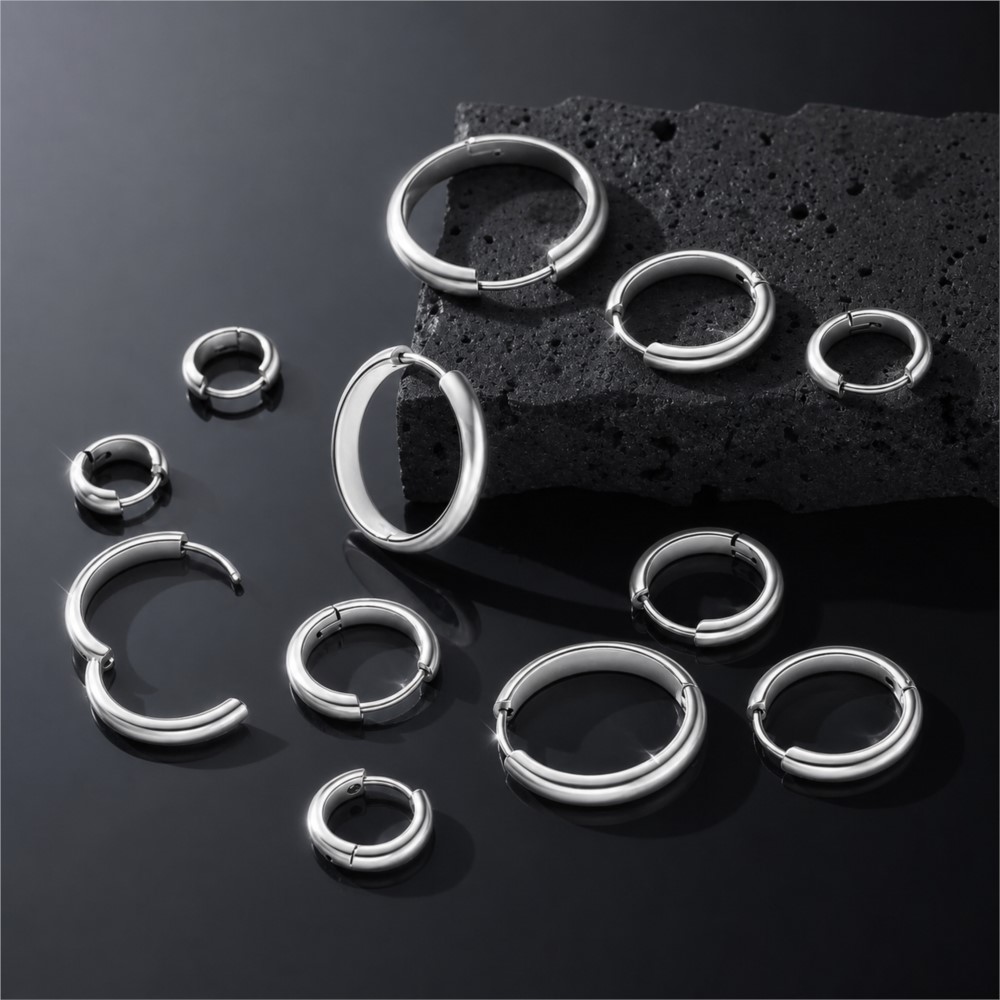 4 stuks roestvrijstalen ronde  - Men'S Fashion Jewelry recensie en prijs