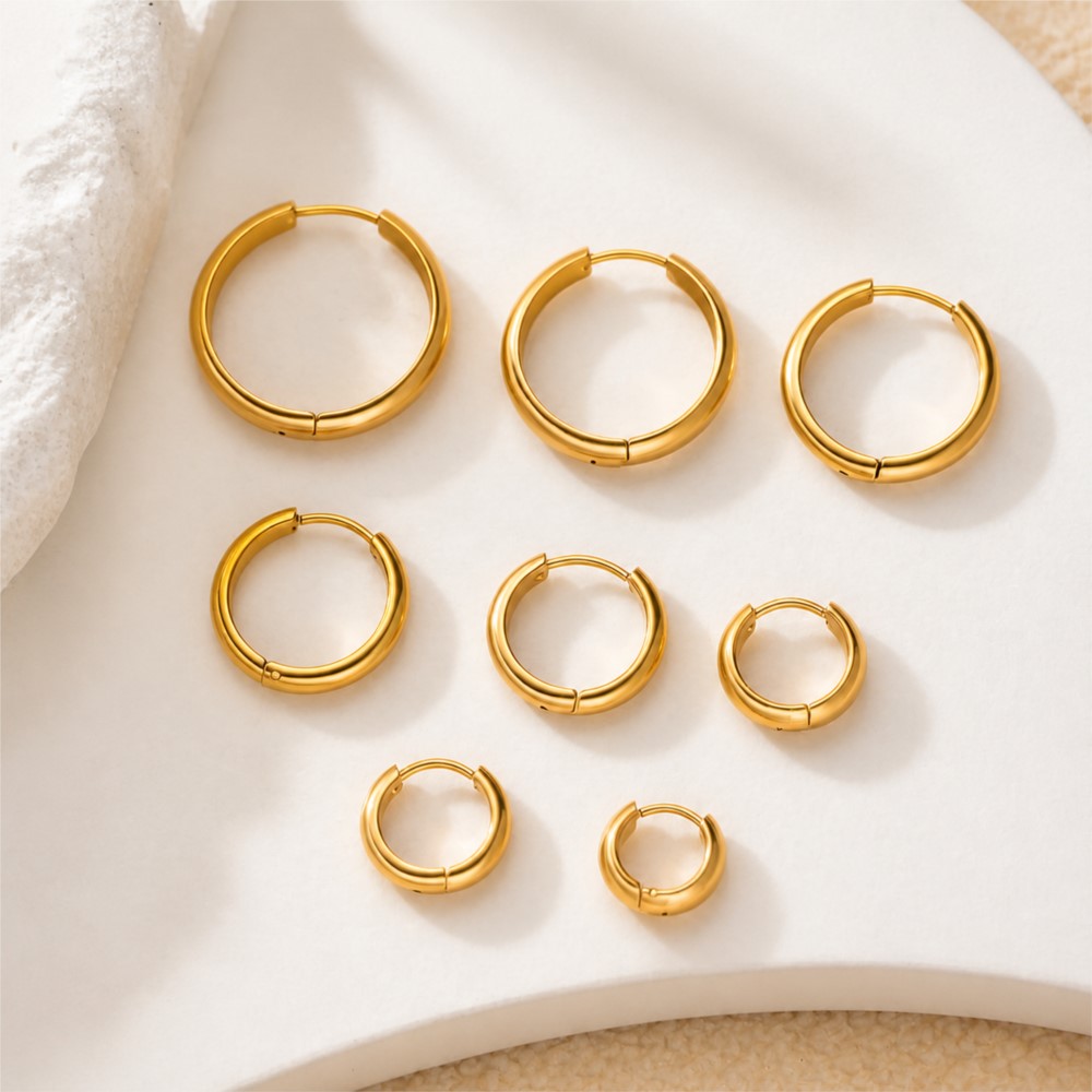 4 stuks roestvrijstalen ronde  - Men'S Fashion Jewelry recensie en prijs