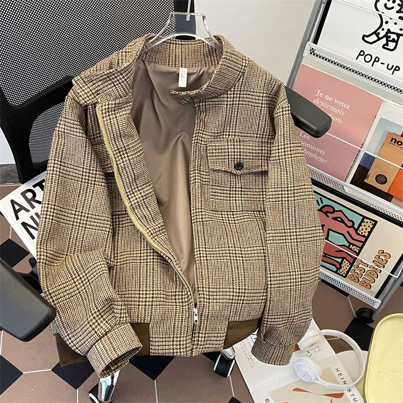 Dames bruin geruite herfstjas  - Harrington Jacket recensie en prijs