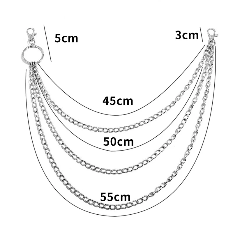 Laag metalen riemketting Punk  - Men'S Fashion Old Money recensie en prijs