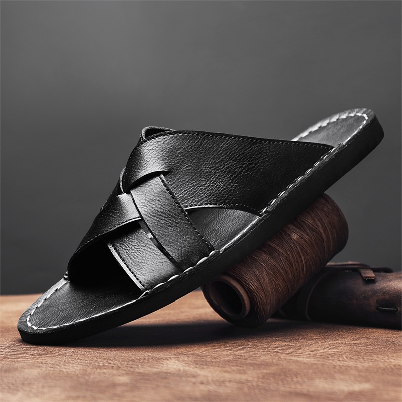 Mode Echt Leer Heren Slippers  - Mens Fashion Zapatos recensie en prijs
