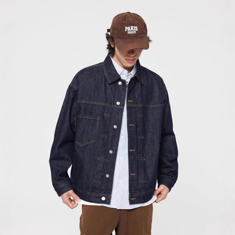 Originele kleur denim jasje he - Harrington Jacket recensie en prijs