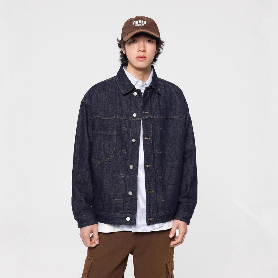 Originele kleur denim jasje he - Harrington Jacket recensie en prijs