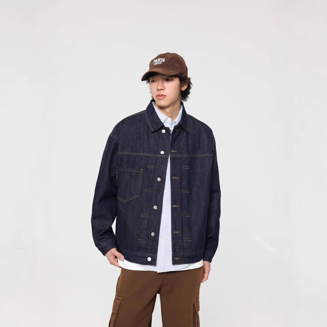 Originele kleur denim jasje he - Harrington Jacket recensie en prijs