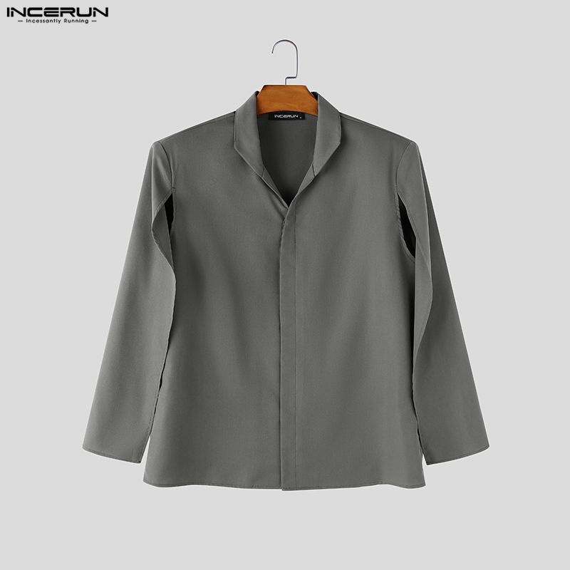 INCERUN mannen Shirt Effen Kle - Mens Fashion Poncho recensie en prijs