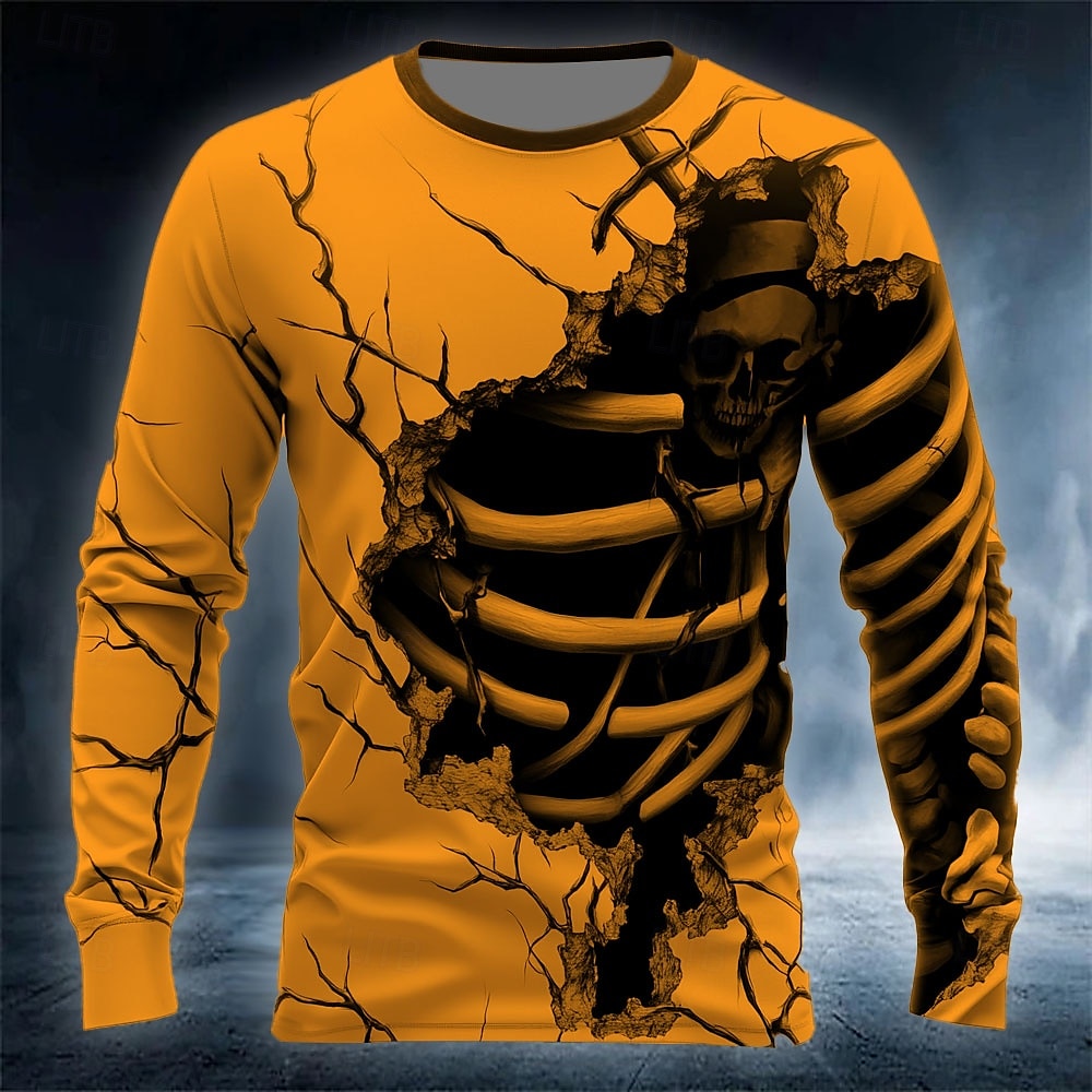 Grappig 3D Schedelprint Heren  - Men'S Fashion Y2K recensie en prijs