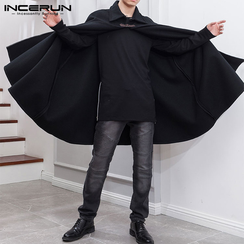 Mode Heren Mantel Revers Effen - Mens Fashion Poncho recensie en prijs