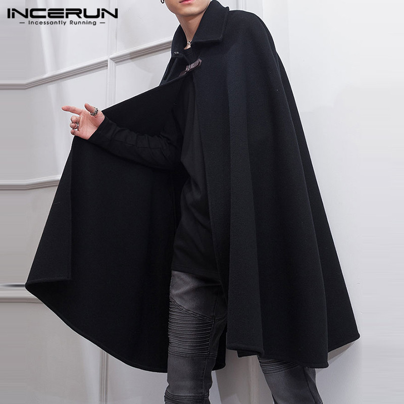 Mode Heren Mantel Revers Effen - Mens Fashion Poncho recensie en prijs