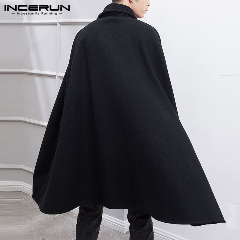 Mode Heren Mantel Revers Effen - Mens Fashion Poncho recensie en prijs