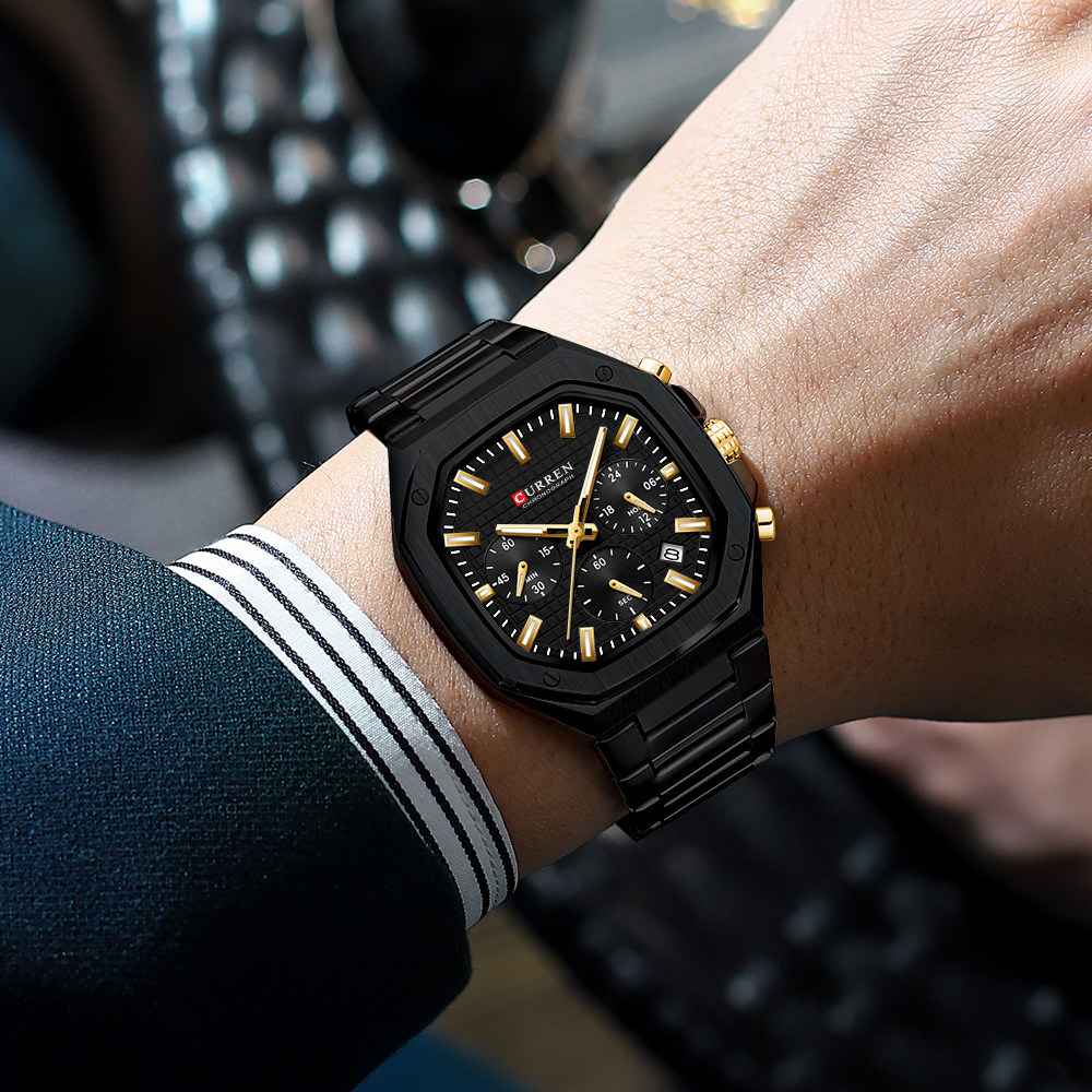 CURREN Luxe Vierkant Chrono Ho - Mens Fashion Bracelet recensie en prijs