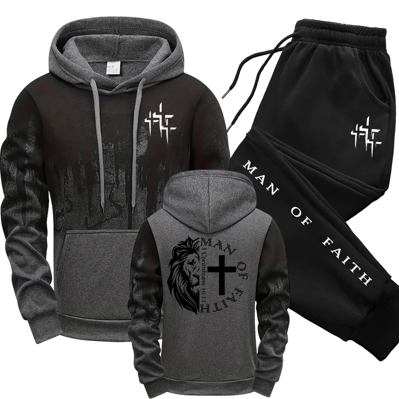 Man of Faith Pattern Herenset  - Jogger Sweatpants Men recensie en prijs