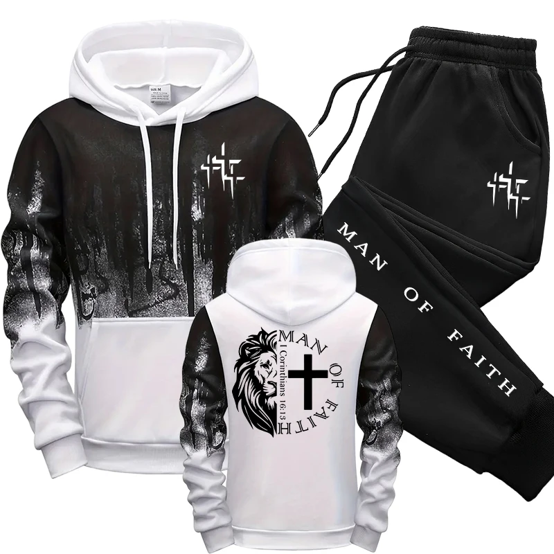 Man of Faith Pattern Herenset  - Jogger Sweatpants Men recensie en prijs