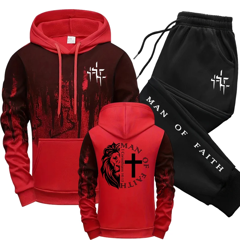 Man of Faith Pattern Herenset  - Jogger Sweatpants Men recensie en prijs