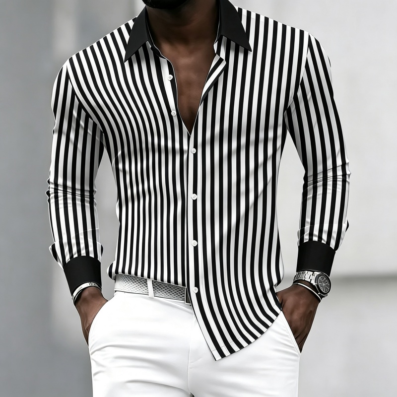 Heren overhemd met lange mouwe - Fashion Mens Shirt recensie en prijs