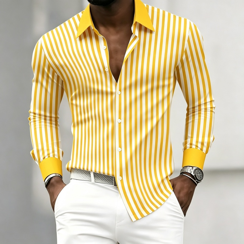 Heren overhemd met lange mouwe - Fashion Mens Shirt recensie en prijs