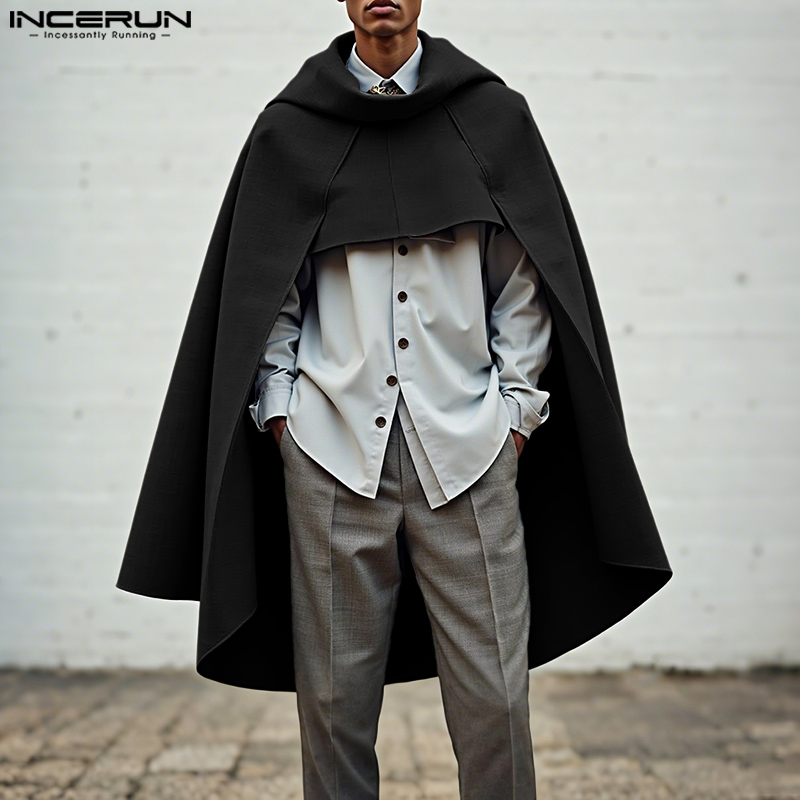 INCERUN Mannen Mantel Cape Eff - Mens Fashion Poncho recensie en prijs