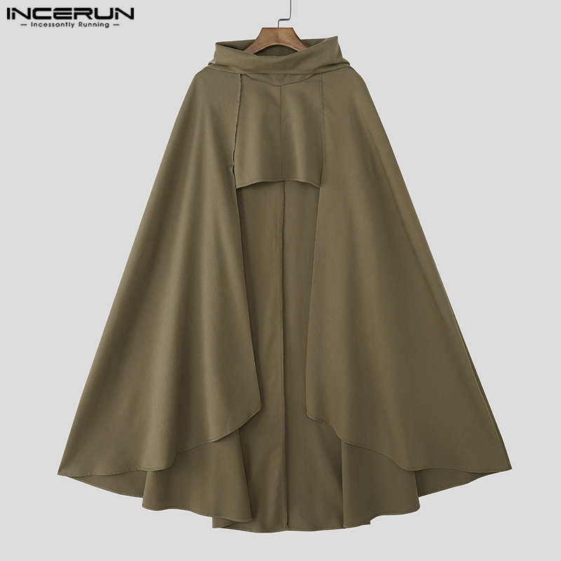 INCERUN Mannen Mantel Cape Eff - Mens Fashion Poncho recensie en prijs