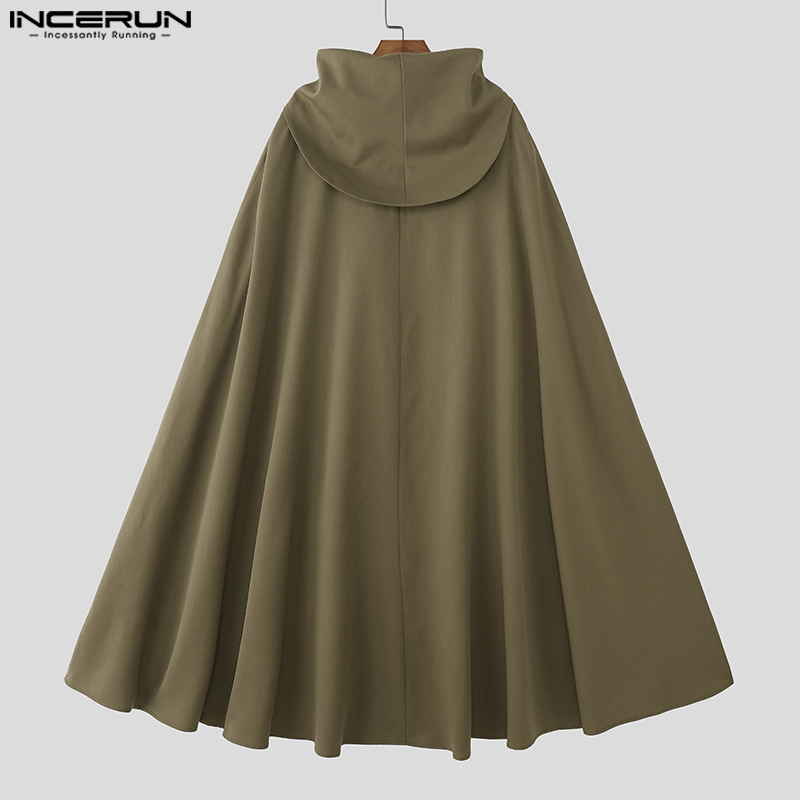 INCERUN Mannen Mantel Cape Eff - Mens Fashion Poncho recensie en prijs