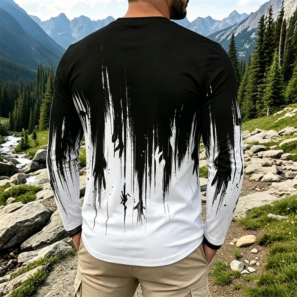 Herentrui met gradiënt inktspa - Fashion Mens Shirt recensie en prijs