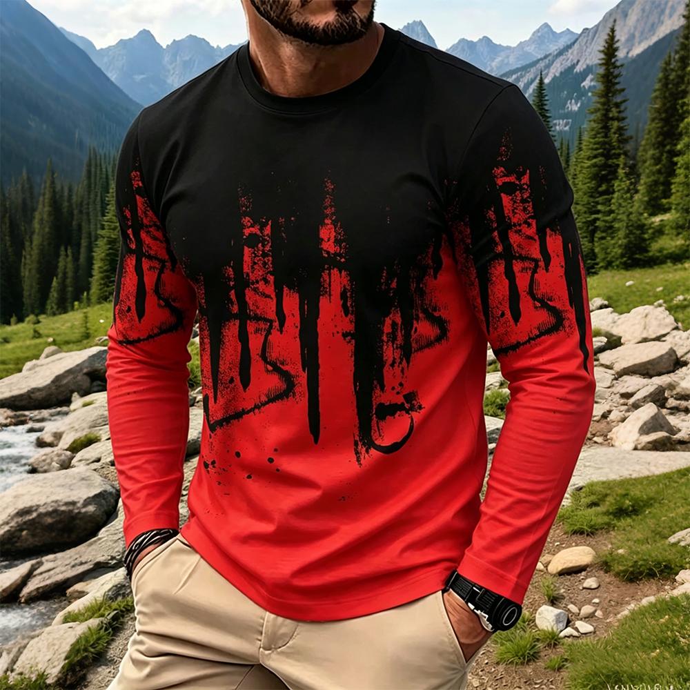 Herentrui met gradiënt inktspa - Fashion Mens Shirt recensie en prijs